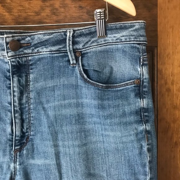 #1 LOFT 5-Pocket Medium Wash Curvy High Waist Skinny Ankle Jeans Size 16 - Picture 5 of 10